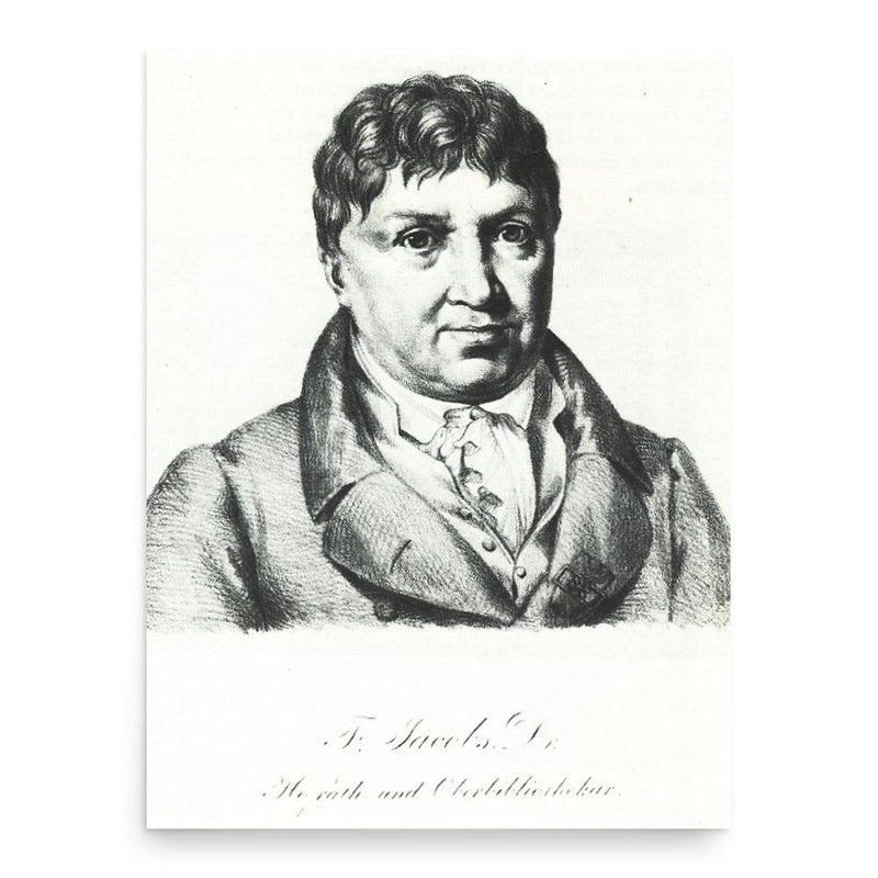 Christian Friedrich Wilhelm Jacobs poster print, in size 18x24 inches.