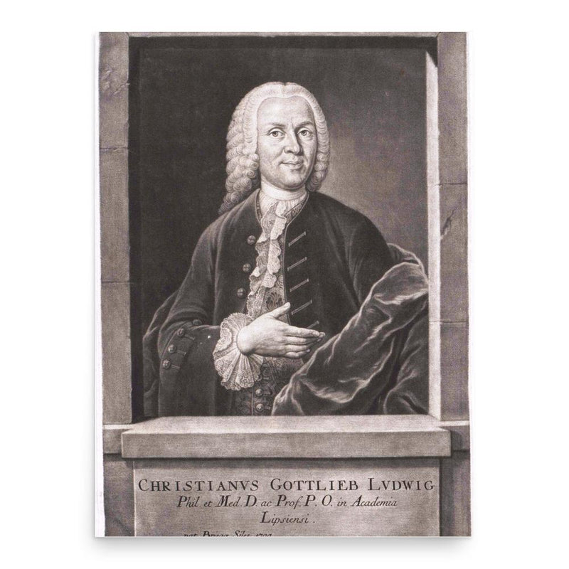 Christian Gottlieb Ludwig poster print, in size 18x24 inches.