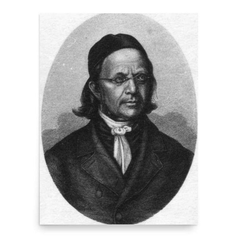 Christian Gottlob Barth poster print, in size 18x24 inches.