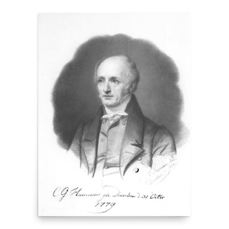 Christian Gottlob Hammer poster print, in size 18x24 inches.