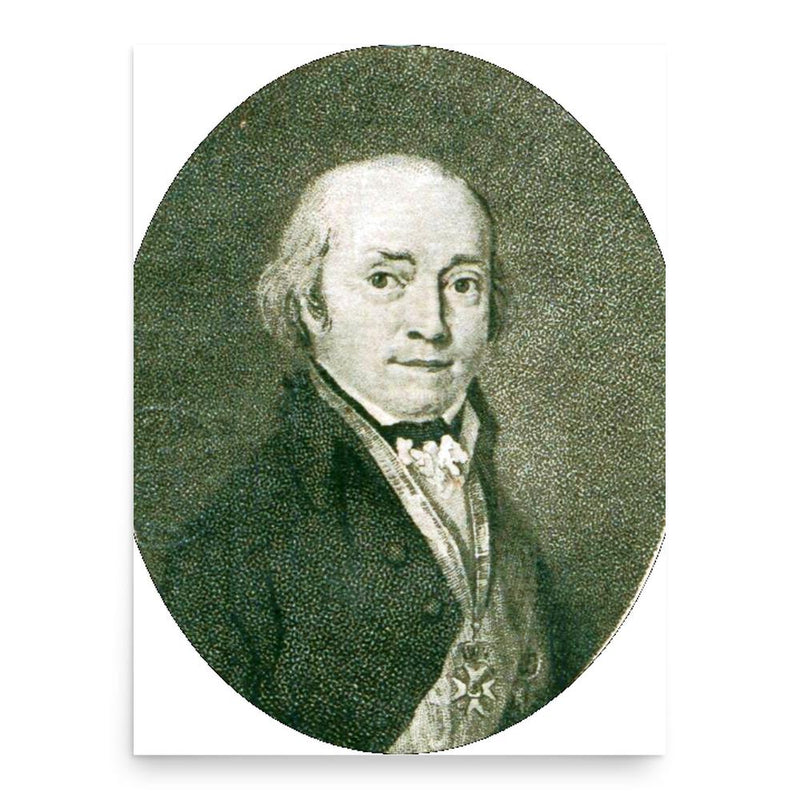 Christian Graf von Haugwitz poster print, in size 18x24 inches.