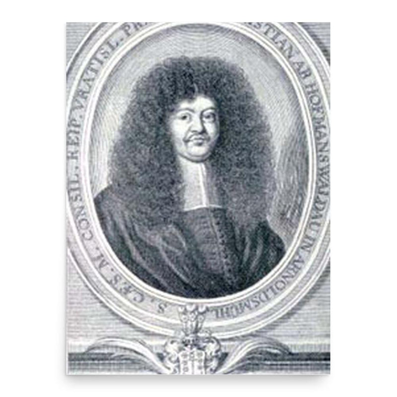 Christian Hoffmann von Hoffmannswaldau poster print, in size 18x24 inches.