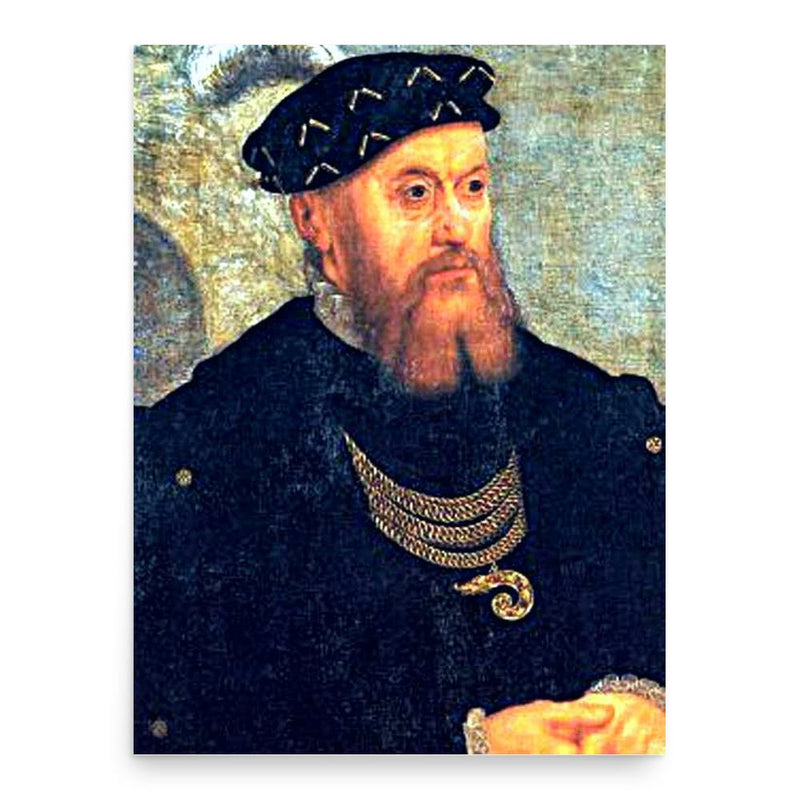 Christian III of Denmark poster print, in size 18x24 inches.