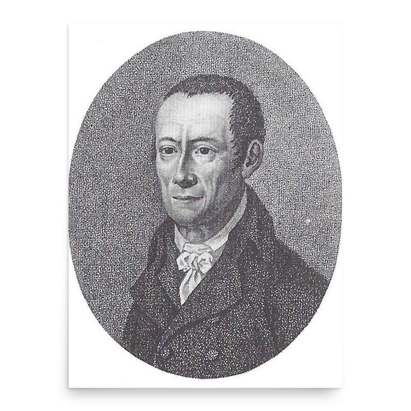 Christian Jakob Kraus poster print, in size 18x24 inches.