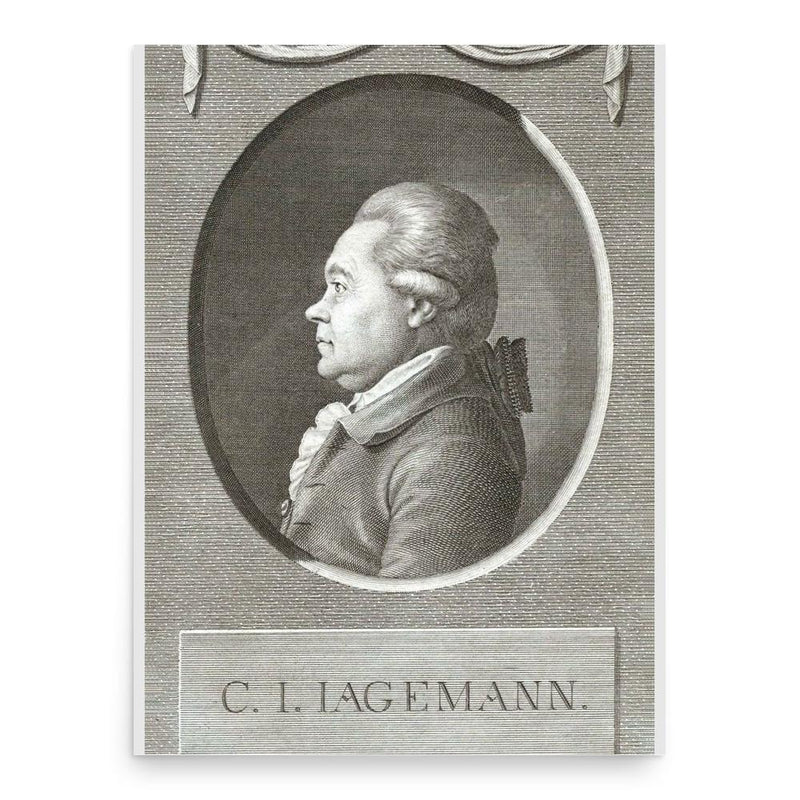 Christian Joseph Jagemann poster print, in size 18x24 inches.