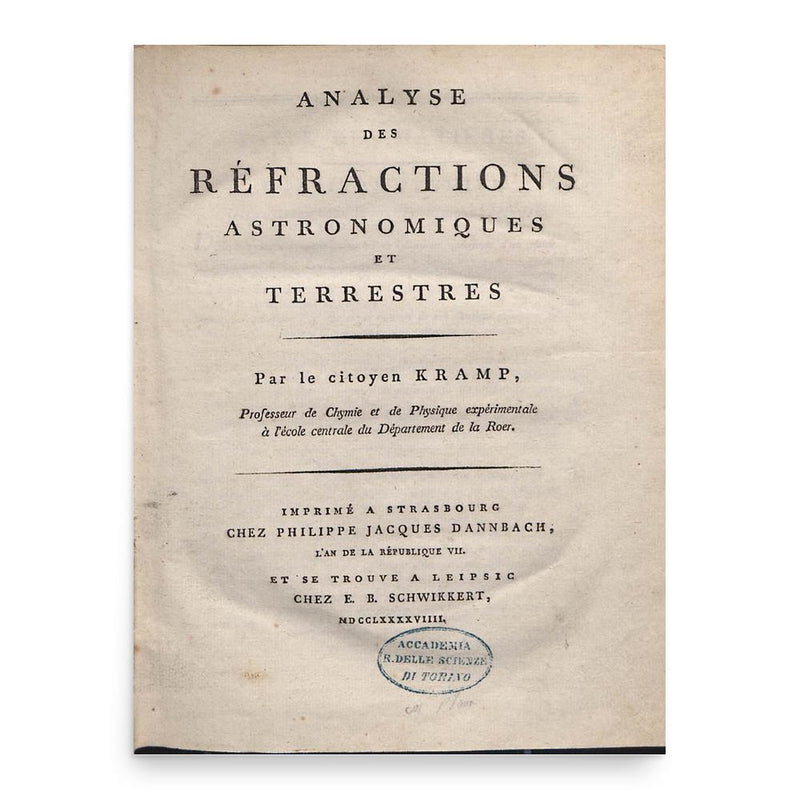 Christian Kramp poster print, in size 18x24 inches.