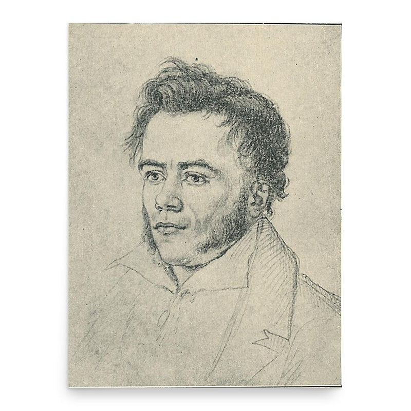 Christian Molbech poster print, in size 18x24 inches.