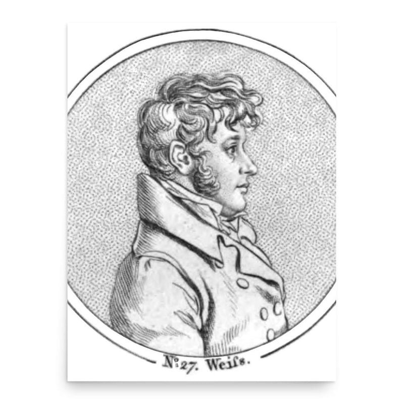 Christian Samuel Weiss poster print, in size 18x24 inches.