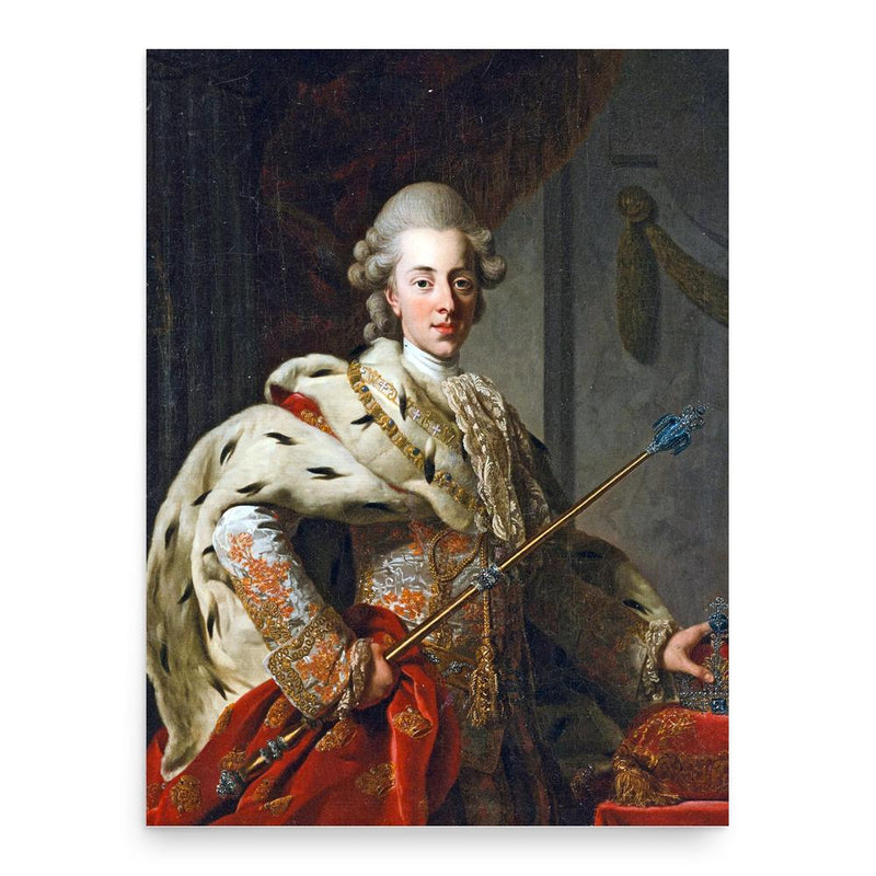 Christian VII of Denmark poster print, in size 18x24 inches.