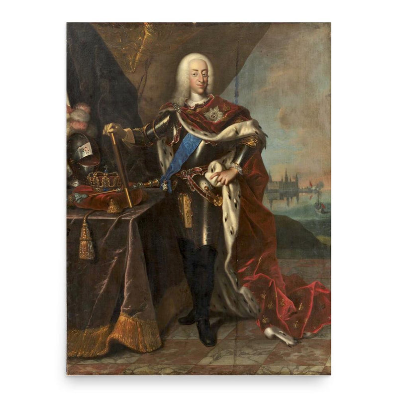 Christian VI of Denmark poster print, in size 18x24 inches.
