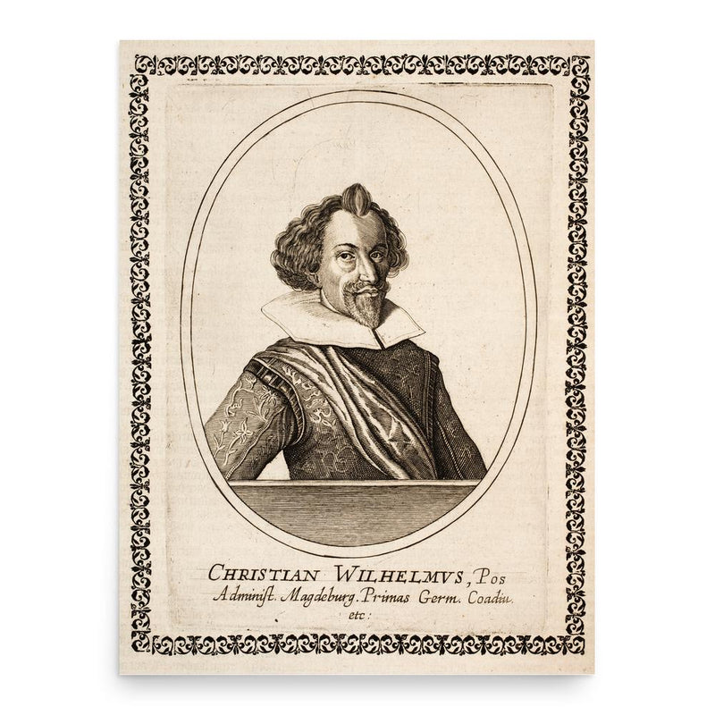 Christian William of Brandenburg poster print, in size 18x24 inches.