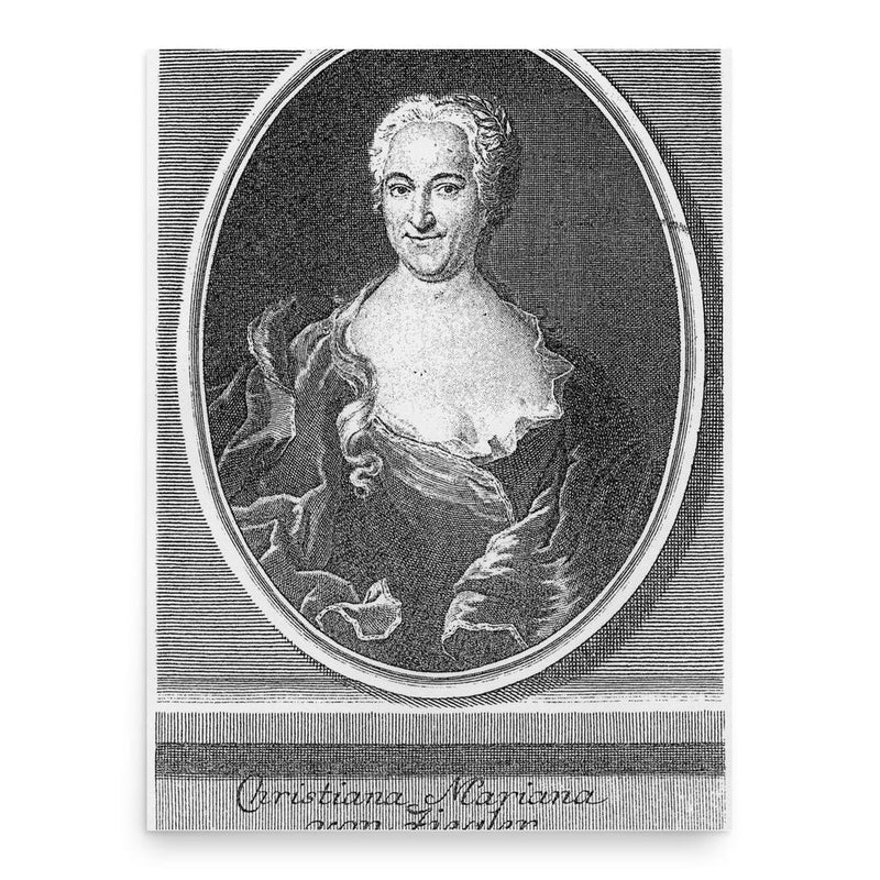 Christiana Mariana von Ziegler poster print, in size 18x24 inches.