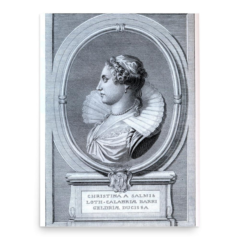 Christina of Salm poster print, in size 18x24 inches.