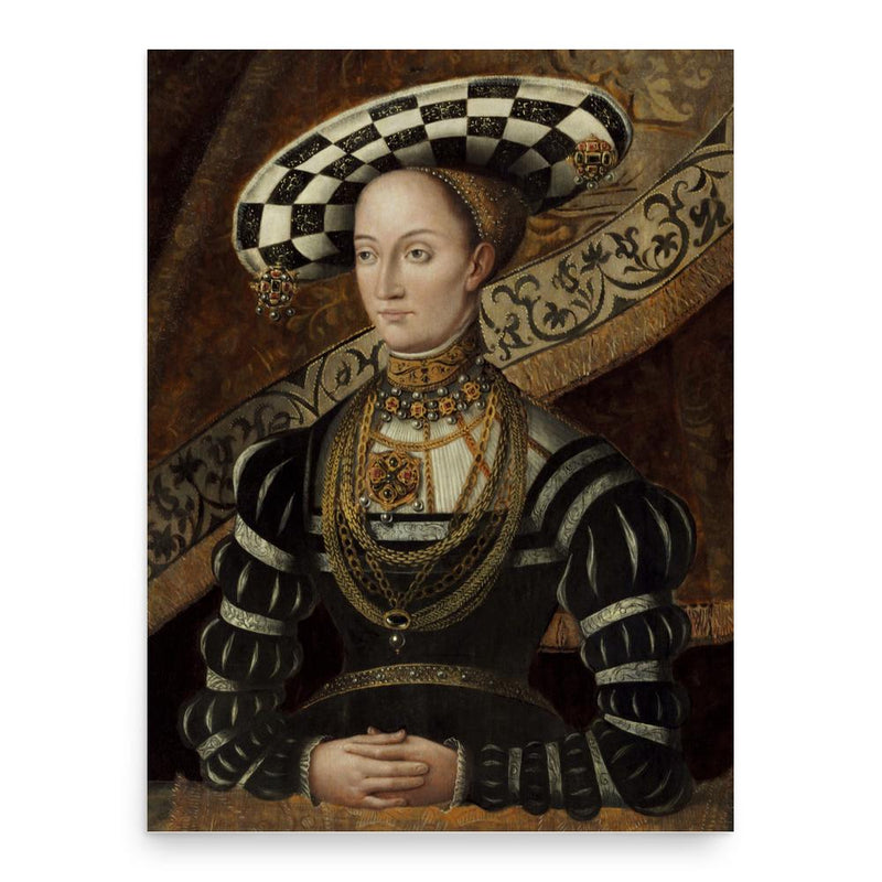 Christine of Saxony poster print, in size 18x24 inches.