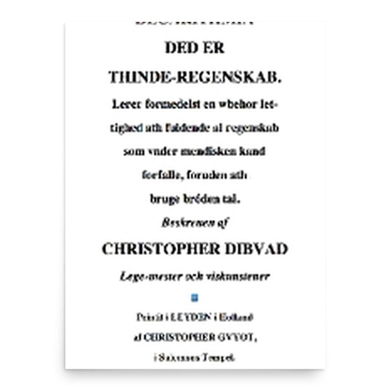 Christoffer Dybvad poster print, in size 18x24 inches.