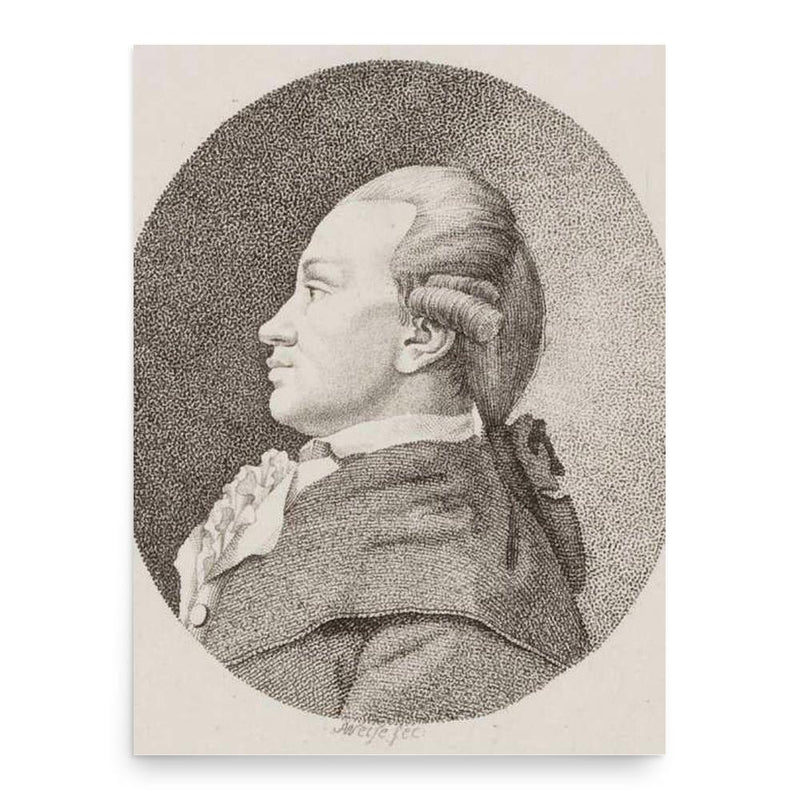 Christoph Daniel Ebeling poster print, in size 18x24 inches.