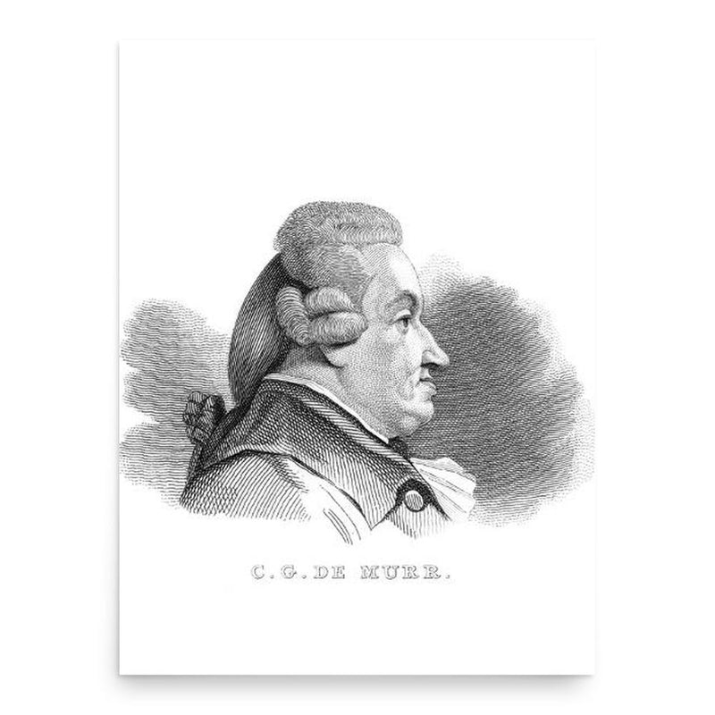 Christoph Gottlieb von Murr poster print, in size 18x24 inches.