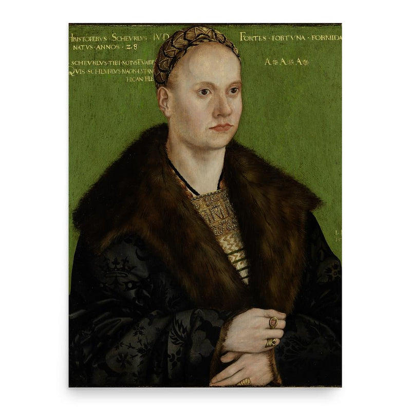 Christoph von Scheurl poster print, in size 18x24 inches.