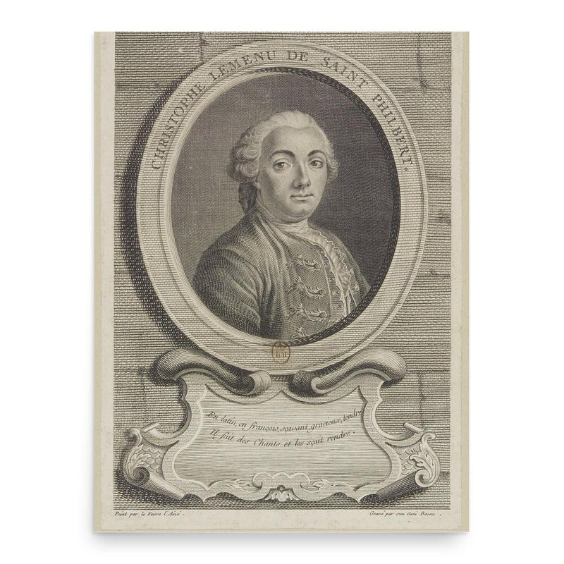 Christophe Le Menu de Saint-Philbert poster print, in size 18x24 inches.