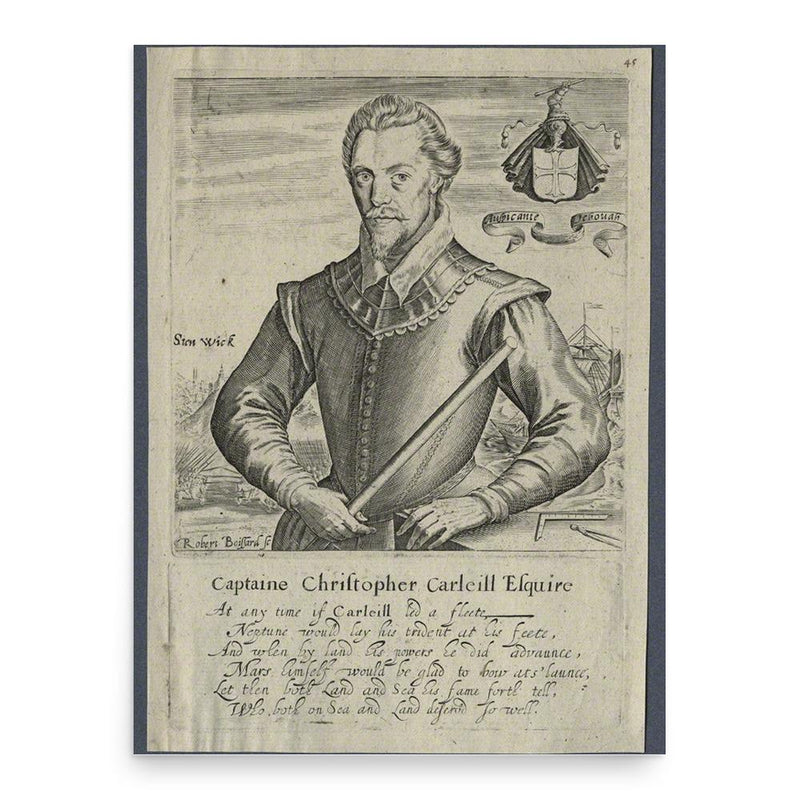 Christopher Carleill poster print, in size 18x24 inches.