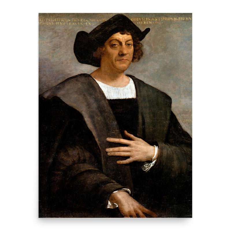 Christopher Columbus poster print, in size 18x24 inches.