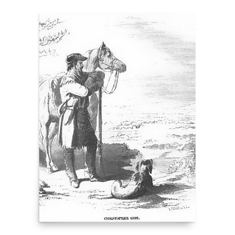 Christopher Gist poster print, in size 18x24 inches.