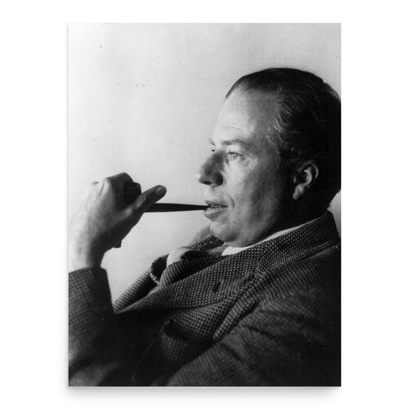 Christopher Morley poster print, in size 18x24 inches.