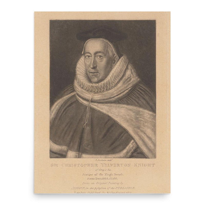 Christopher Yelverton poster print, in size 18x24 inches.