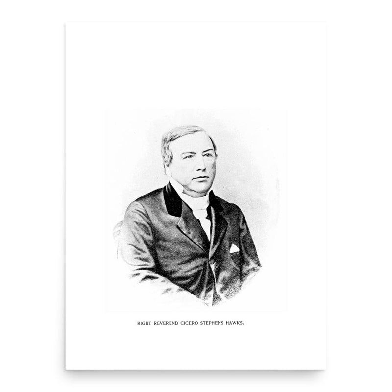 Cicero Stephens Hawks poster print, in size 18x24 inches.