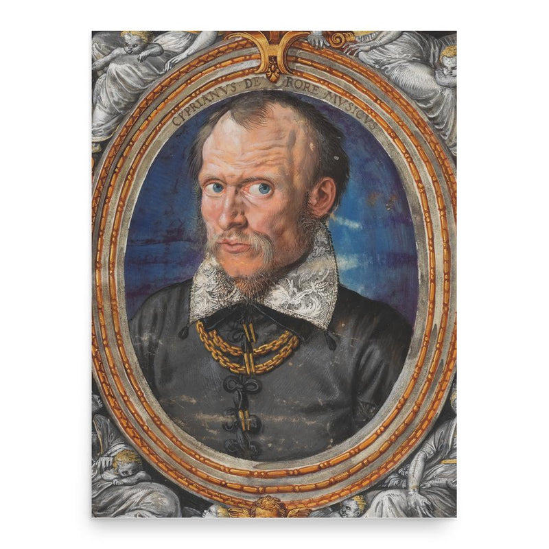 Cipriano de Rore poster print, in size 18x24 inches.