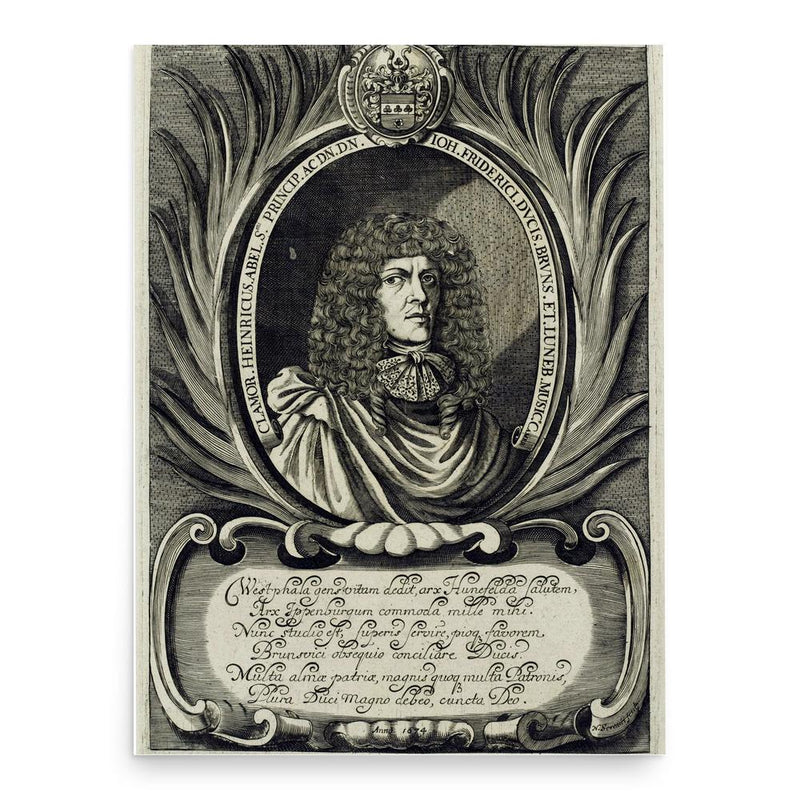 Clamor Heinrich Abel poster print, in size 18x24 inches.