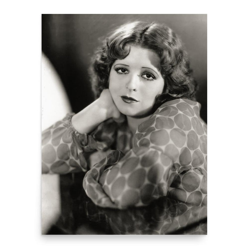 Clara Bow poster print, in size 18x24 inches.