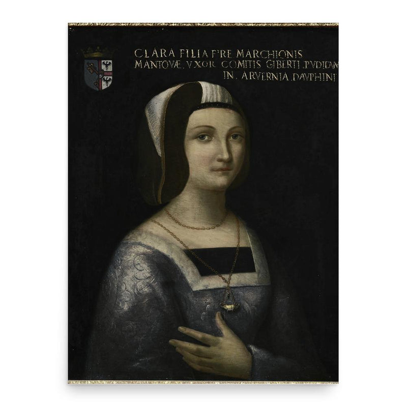 Clara Gonzaga poster print, in size 18x24 inches.