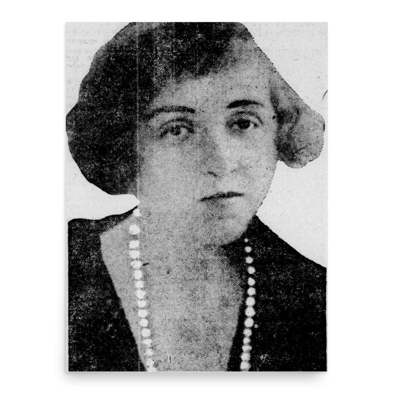 Clare Sheridan poster print, in size 18x24 inches.