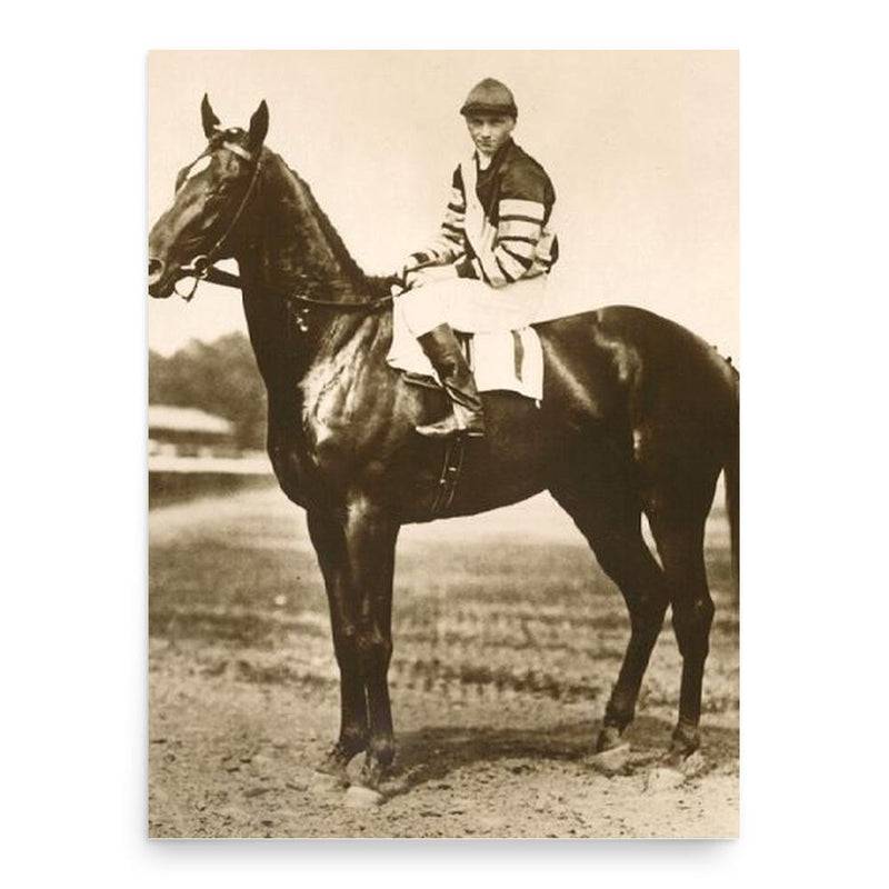 Clarence Kummer poster print, in size 18x24 inches.