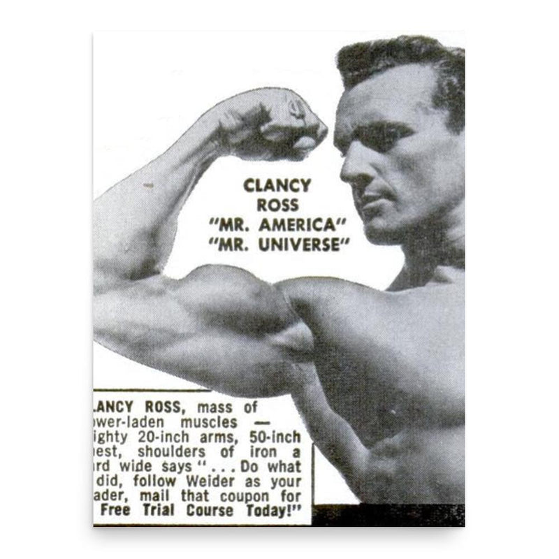 Clarence Ross poster print, in size 18x24 inches.