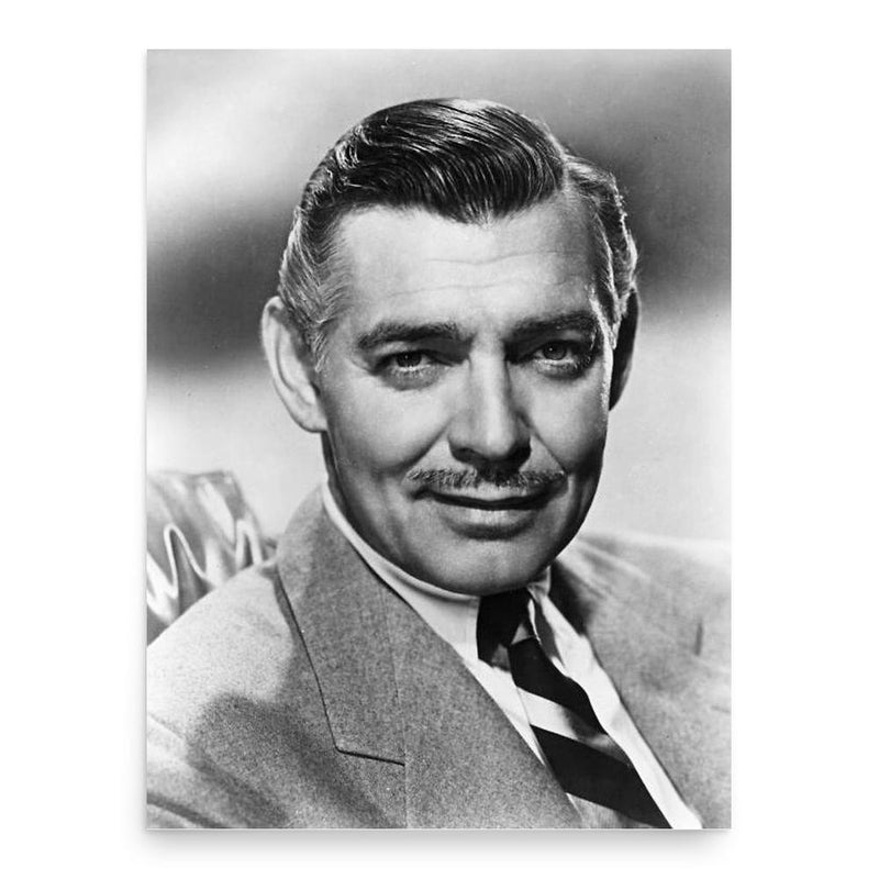 Clark Gable poster print, in size 18x24 inches.