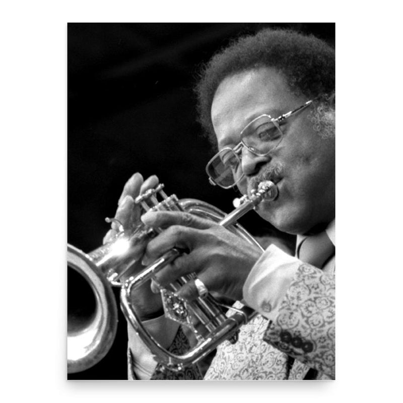 Clark Terry poster print, in size 18x24 inches.