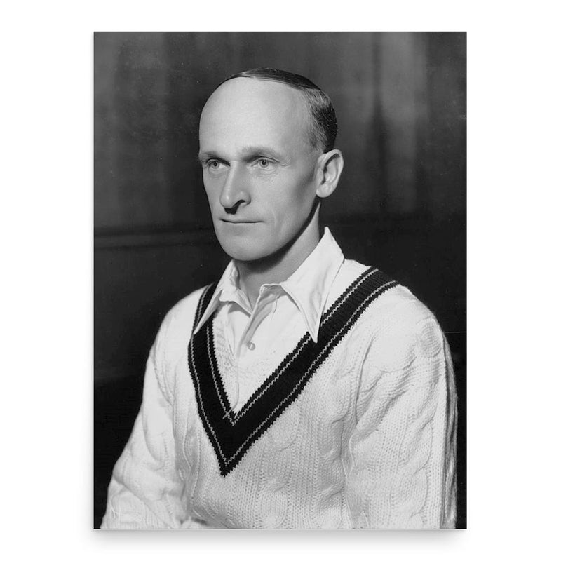 Clarrie Grimmett poster print, in size 18x24 inches.