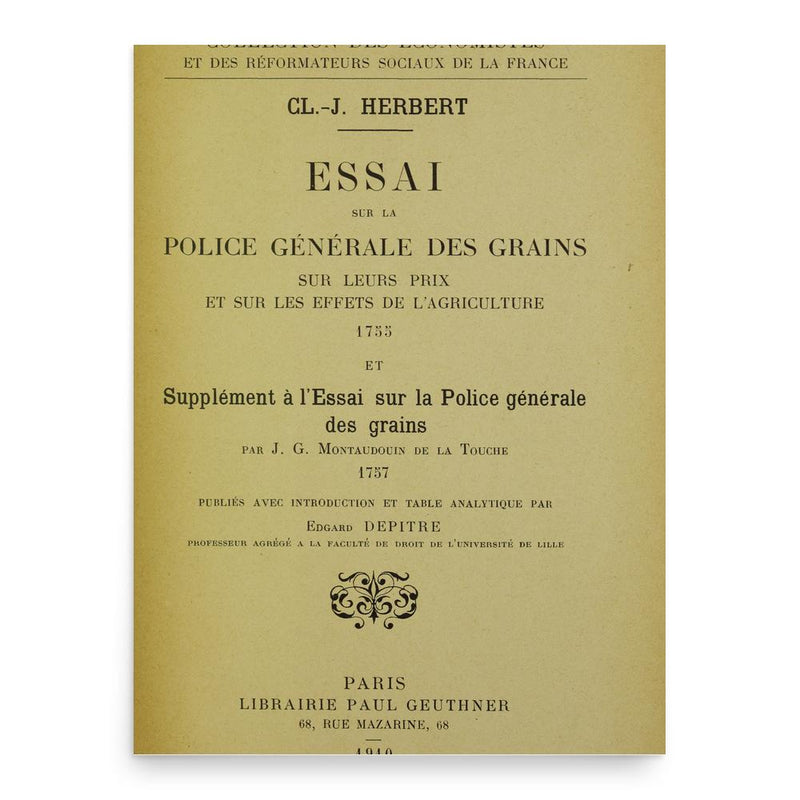 Claude-Jacques Herbert poster print, in size 18x24 inches.