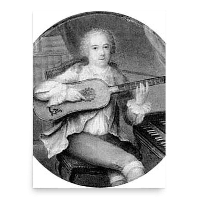 Claude Balbastre poster print, in size 18x24 inches.