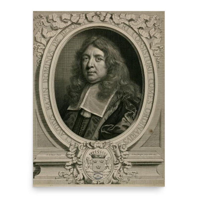 Claude Bazin de Bezons poster print, in size 18x24 inches.