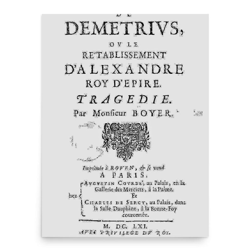 Claude Boyer poster print, in size 18x24 inches.