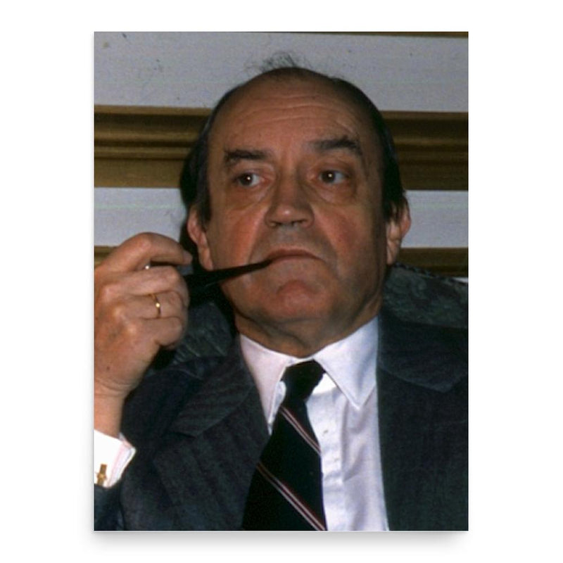 Claude Cheysson poster print, in size 18x24 inches.