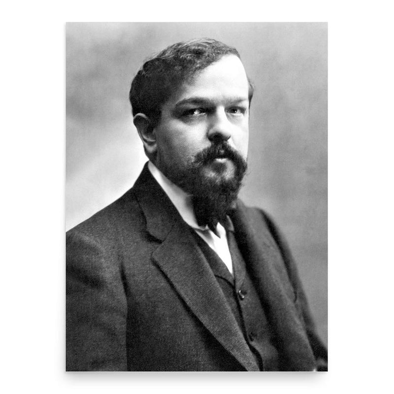 Claude Debussy poster print, in size 18x24 inches.