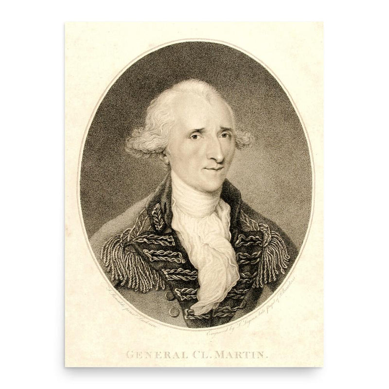 Claude Martin poster print, in size 18x24 inches.