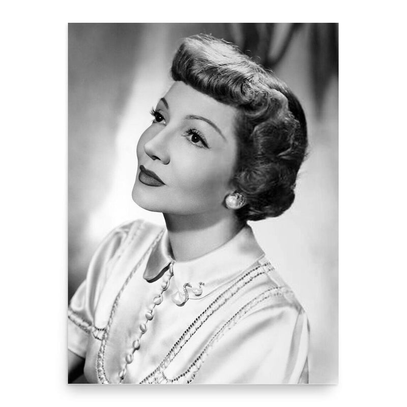 Claudette Colbert poster print, in size 18x24 inches.