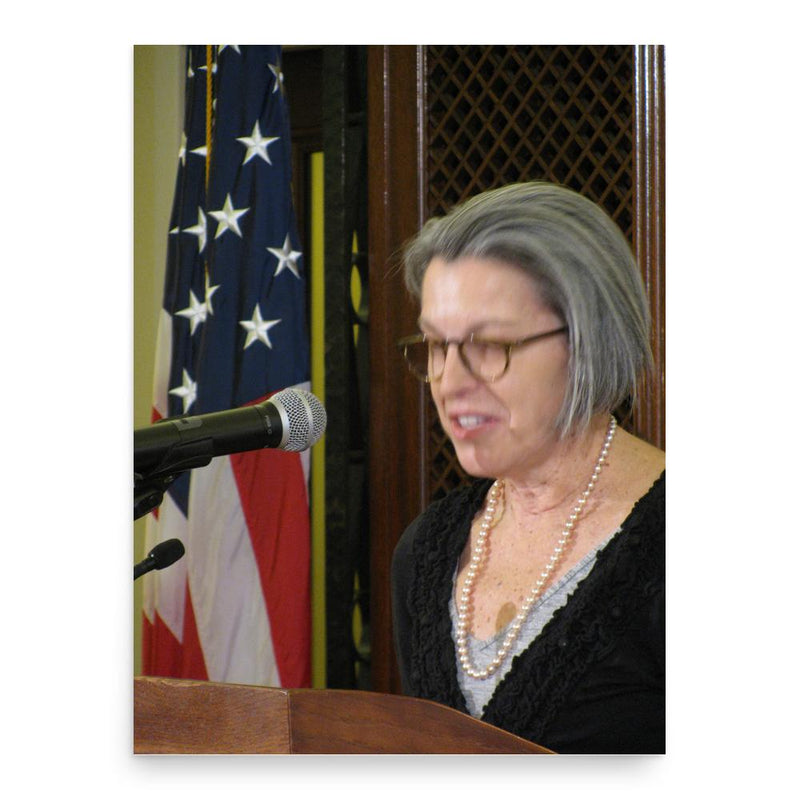 Claudia Emerson poster print, in size 18x24 inches.