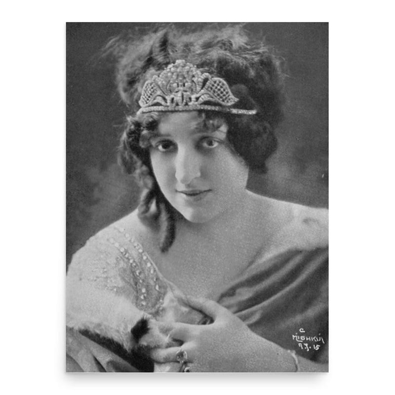 Claudia Muzio poster print, in size 18x24 inches.