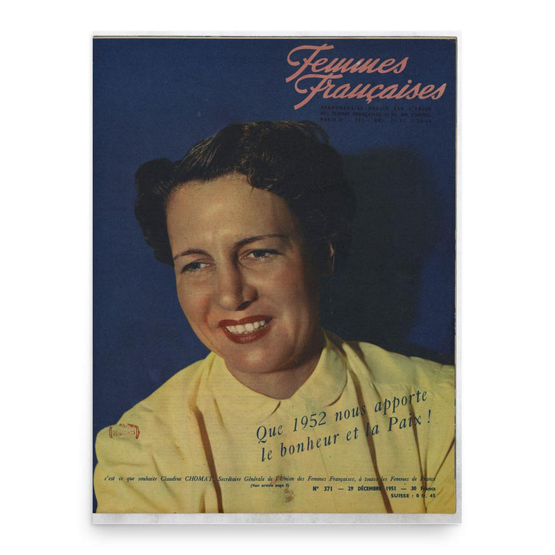 Claudine Chomat poster print, in size 18x24 inches.